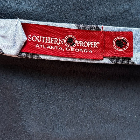 Southern Proper Blue stripped Bow tie - Picture 5 of 10